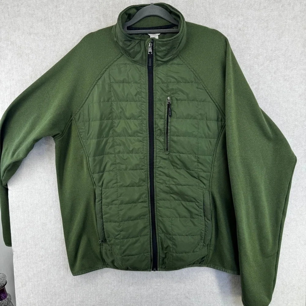 Orvis Classic Collection Mens Large Hybrid Quilted Full Zip Jacket Olive Green - Picture 1 of 7